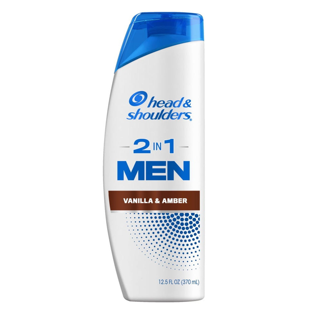 Head and Shoulders Vanilla and Amber 2 in 1 Dandruff Shampoo and Conditioner for Men 12.5Oz (370ml)